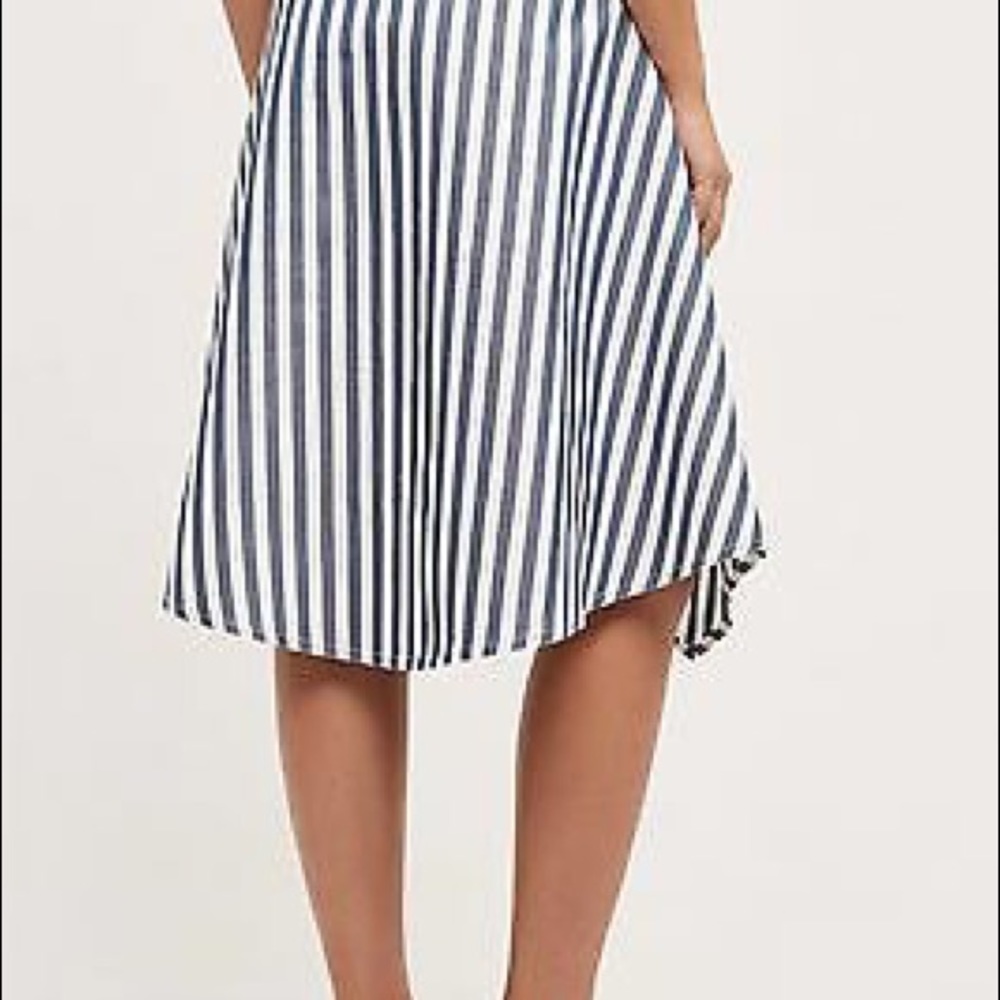 NWT Anthropologie Maeve assymetrical striped summer midi skirt - Picture 8 of 8
